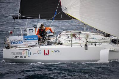 "La regata no se acaba hasta la bocina de meta " El obstáculo final y concluyente en La Solitaire du Figaro es la posibilidad de encalmada al final.